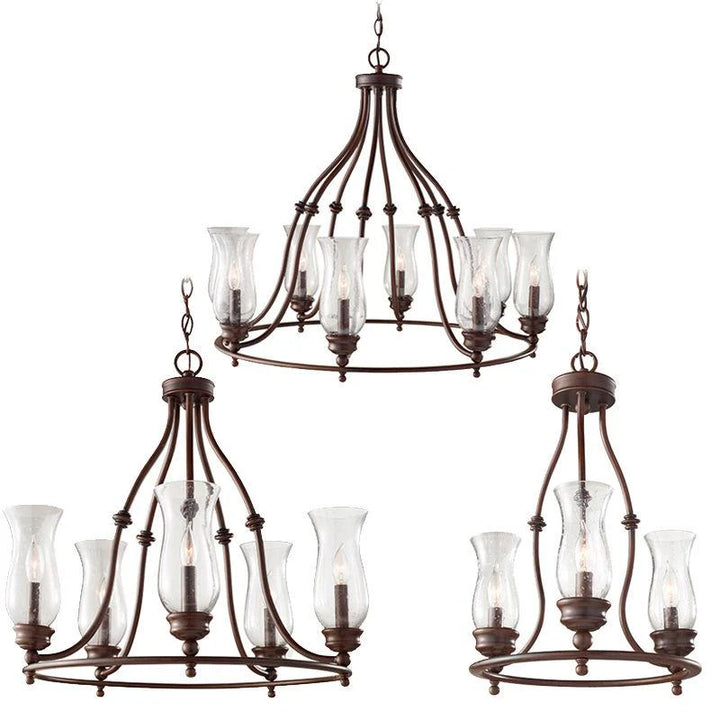 Pickering Lane 3Lt/5Lt/8Lt Chandelier E14 in Heritage Bronze Elstead Lighting - ELS.FE-PICKERING-LANE