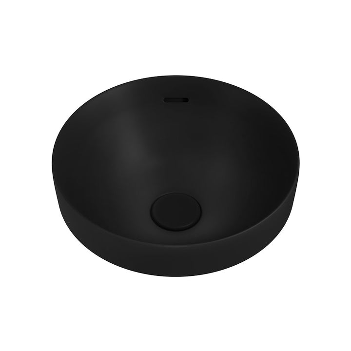 Aluca Round Semi-Inset Basin Matte Black – Bold Contemporary Basin – Pilbara Bathroom Warehouse Perth and regional Western Australia