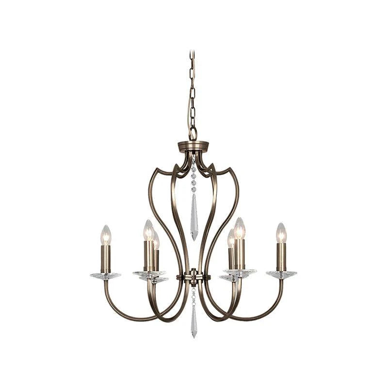Pimlico Chandelier 3Lt/6Lt/9Lt E14 in Bronze/Nickel Elstead Lighting - ELS.PM3, ELS.PM6, ELS.PM9