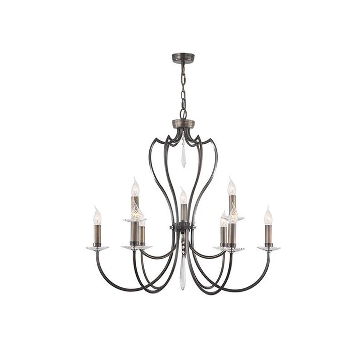 Pimlico Chandelier 3Lt/6Lt/9Lt E14 in Bronze/Nickel Elstead Lighting - ELS.PM3, ELS.PM6, ELS.PM9