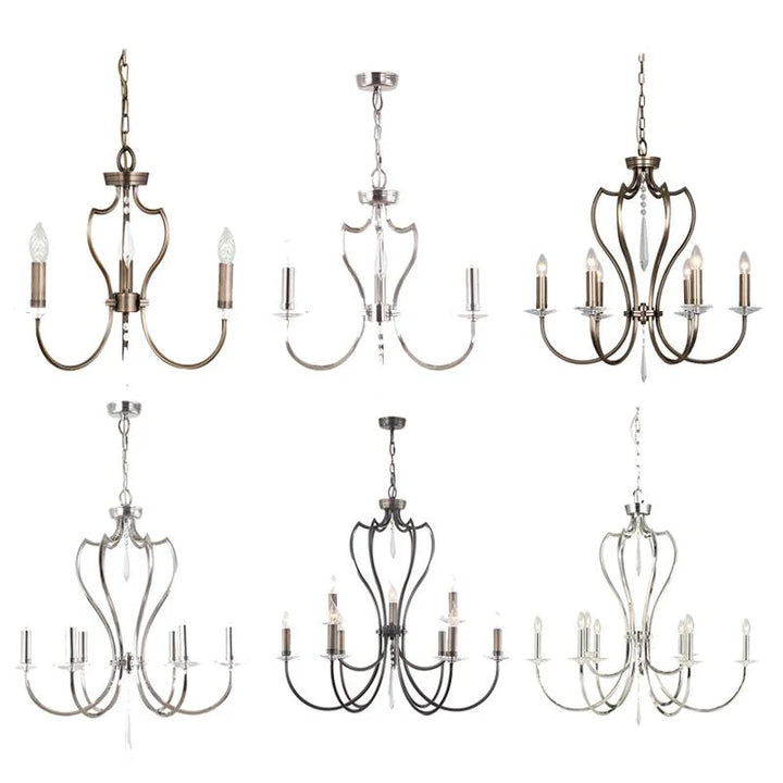 Pimlico Chandelier 3Lt/6Lt/9Lt E14 in Bronze/Nickel Elstead Lighting - ELS.PM3, ELS.PM6, ELS.PM9
