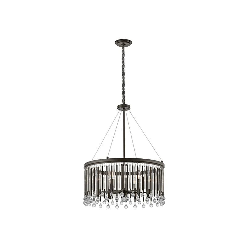 Piper Pendant Light 6Lt Round/Oval E14 in Espresso Elstead Lighting -ELS.KL-PIPER-6P, ELS.KL-PIPER-ISLE