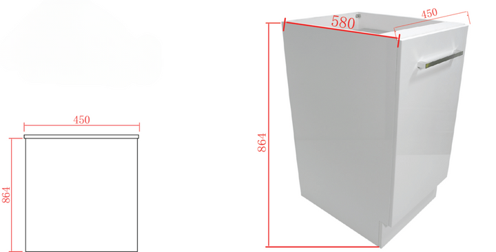 Pull Out Double Bin 45cm