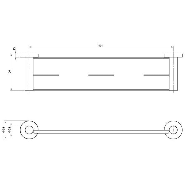Radii Metal Shelf Round Plate