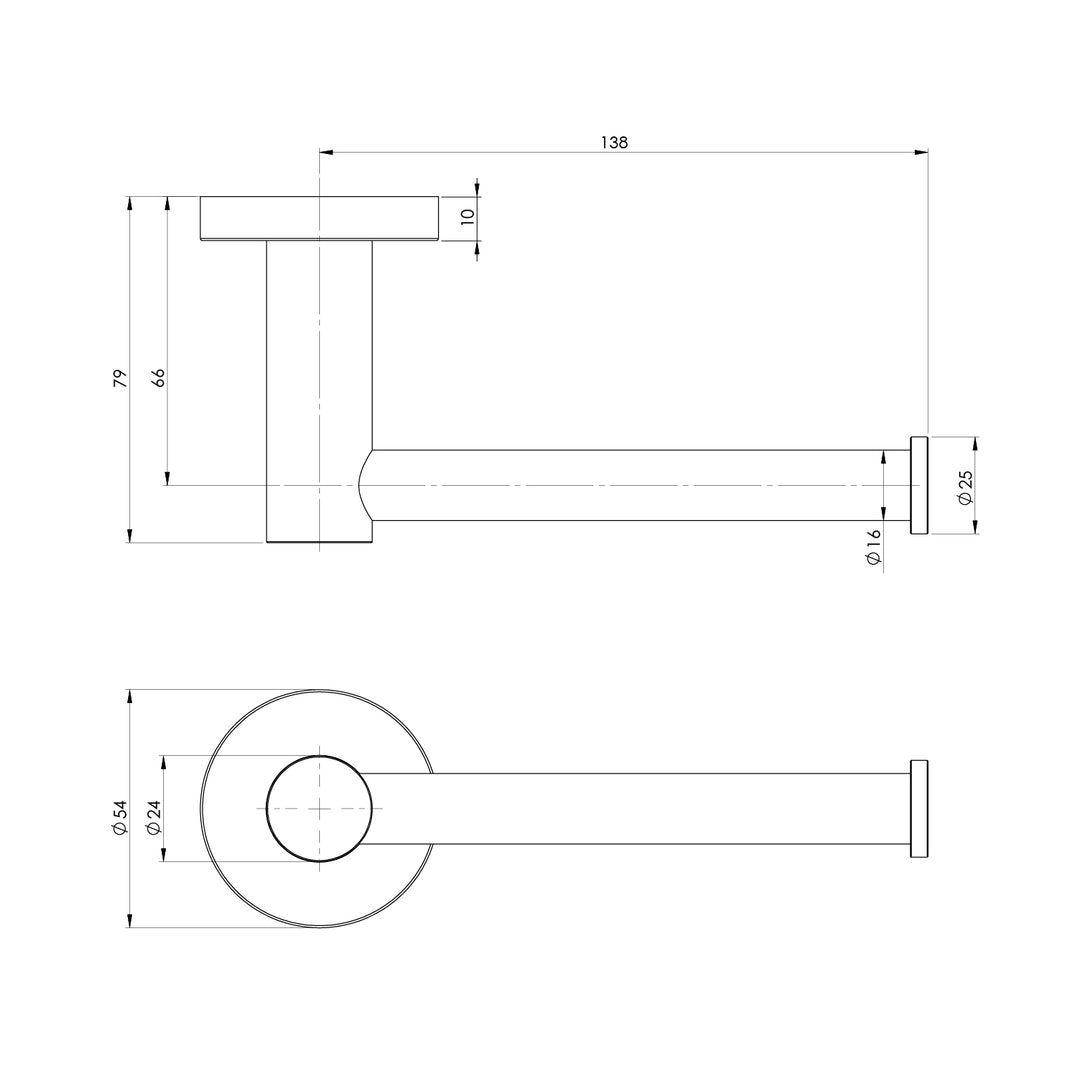Radii Toilet Roll Holder Round Plate