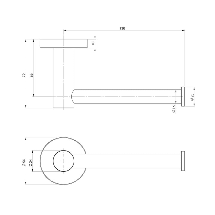 Radii Toilet Roll Holder Round Plate