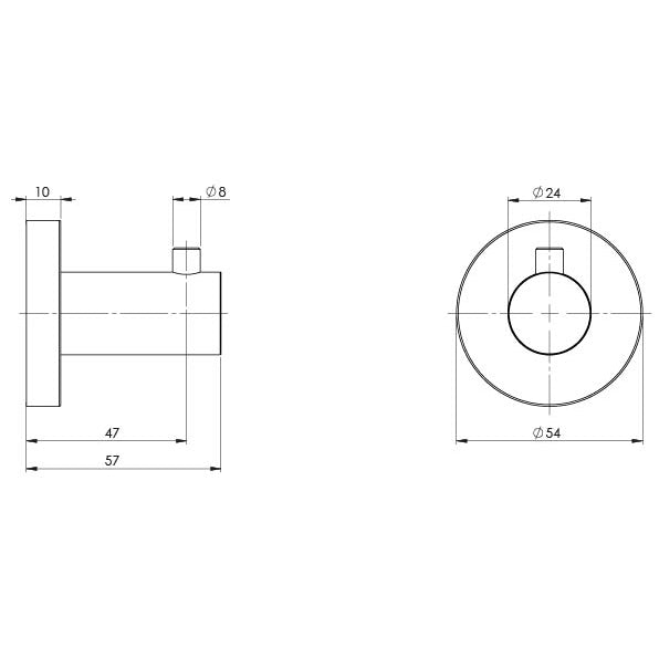 Radii Robe Hook Round Plate