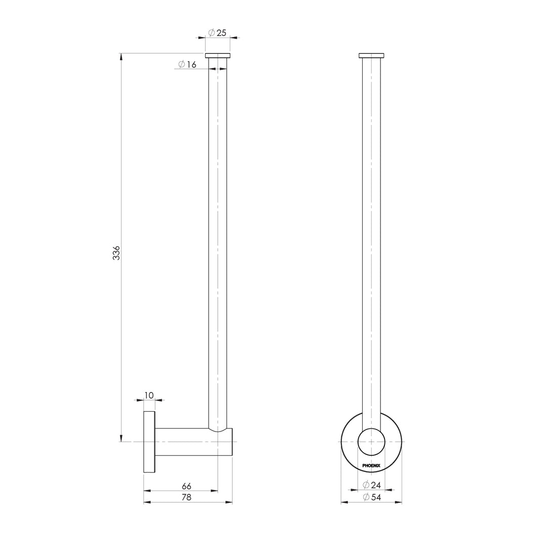Radii Spare Toilet Roll Holder Round Plate