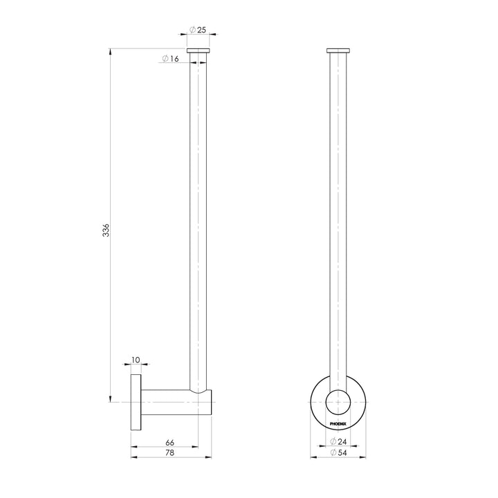 Radii Spare Toilet Roll Holder Round Plate