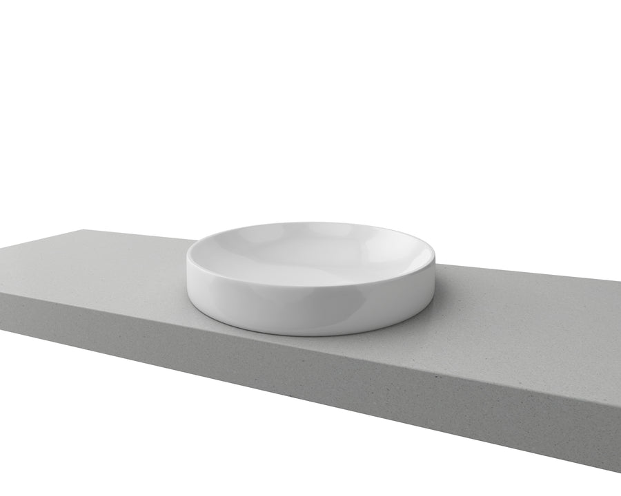 Radius Basin 400mm White Gloss