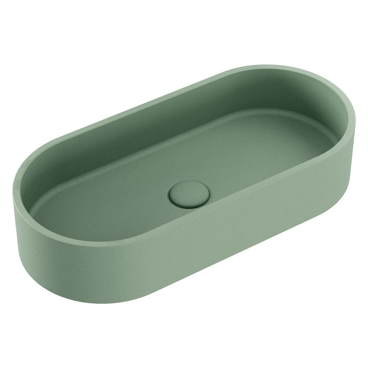 Jada Pill Concrete Above Counter Basin, Sage – Pilbara Bathroom Warehouse Perth and regional Western Australia