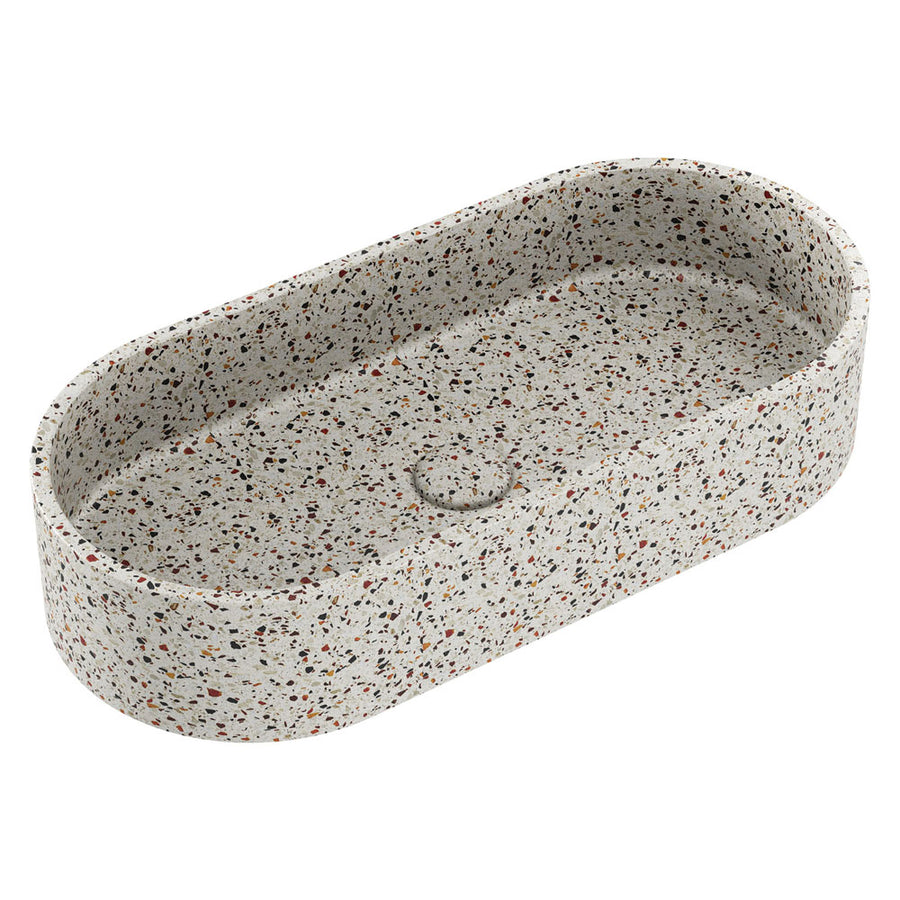 Jada Pill Concrete Above Counter Basin, Terrazzo – Pilbara Bathroom Warehouse Perth and regional Western Australia