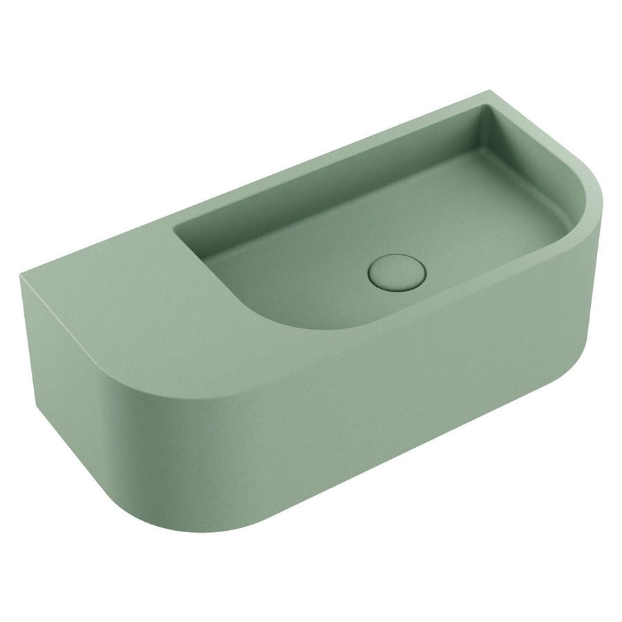 Blanca Concrete Wall Basin, Sage – Pilbara Bathroom Warehouse Perth and regional Western Australia