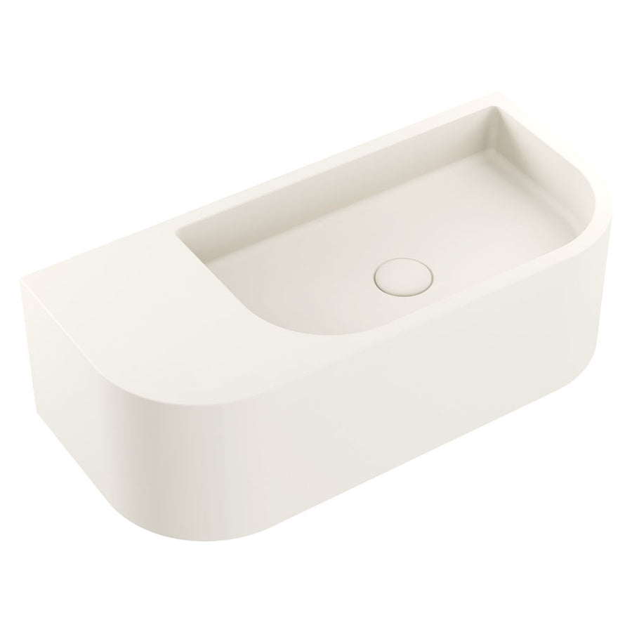 Blanca Concrete Wall Basin, Warm White – Pilbara Bathroom Warehouse Perth and regional Western Australia