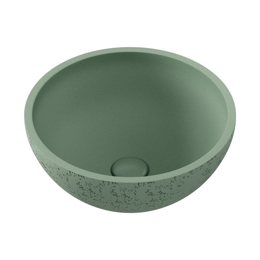 Alba Round Concrete Above Counter Basin, Sage – Pilbara Bathroom Warehouse Perth and regional Western Australia
