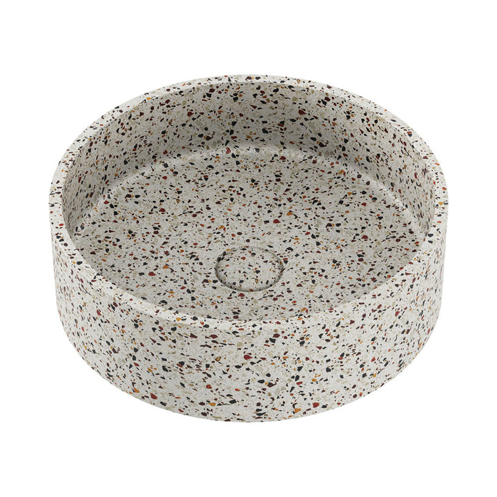 Jada Round Concrete Above Counter Basin, Terrazzo – Pilbara Bathroom Warehouse Perth and regional Western Australia