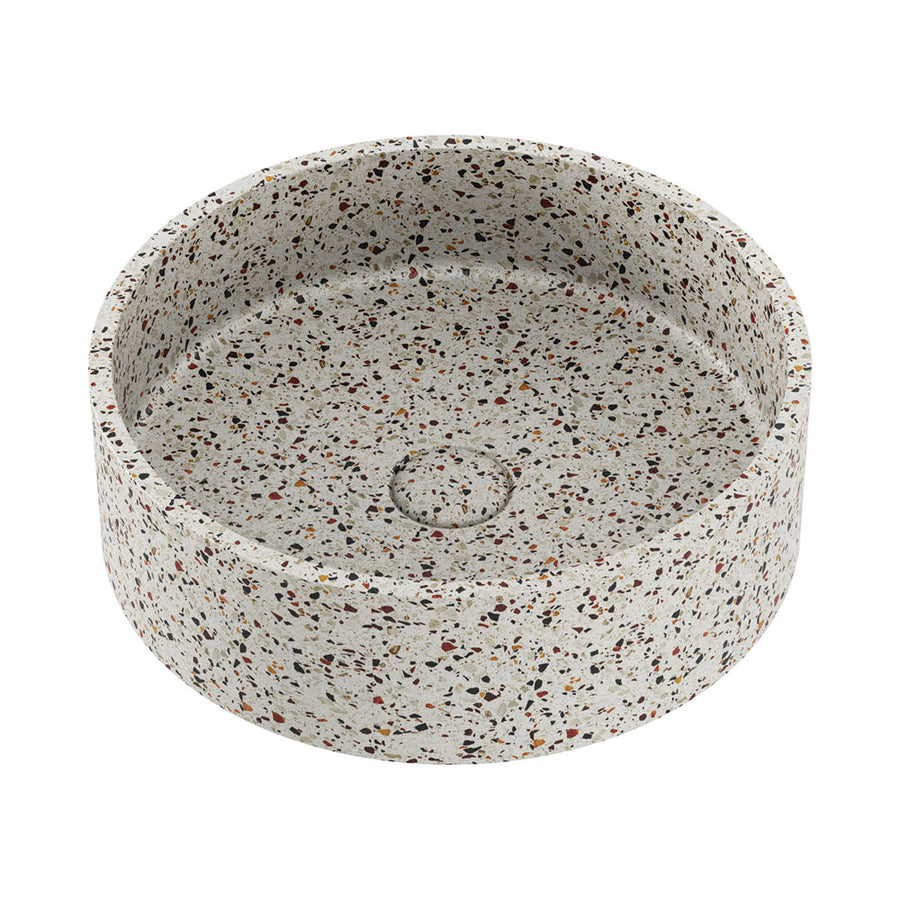 Jada Round Concrete Above Counter Basin, Terrazzo – Pilbara Bathroom Warehouse Perth and regional Western Australia