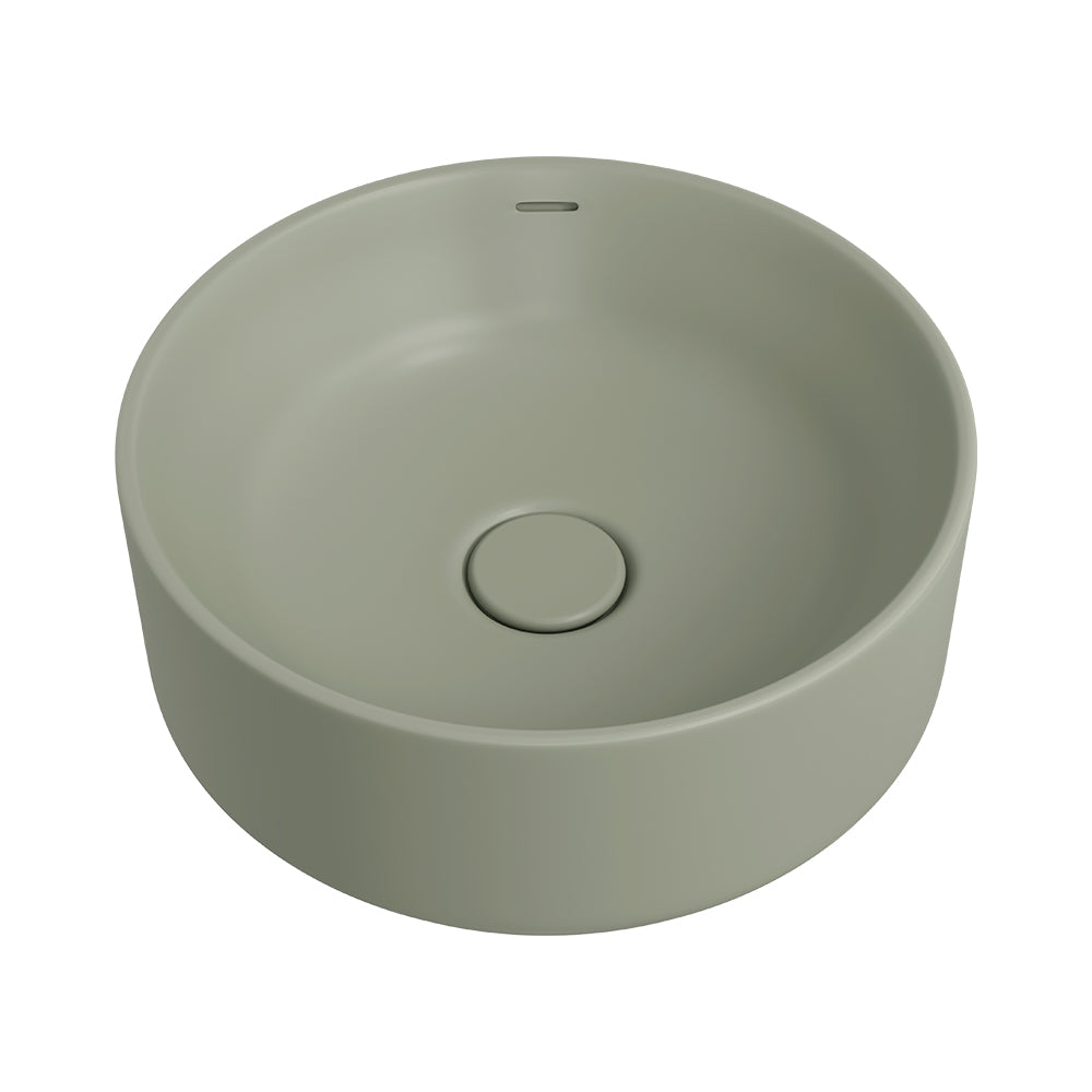 Reba Luxe Above Counter Basin, Matte Olive – Pilbara Bathroom Warehouse Perth and regional Western Australia