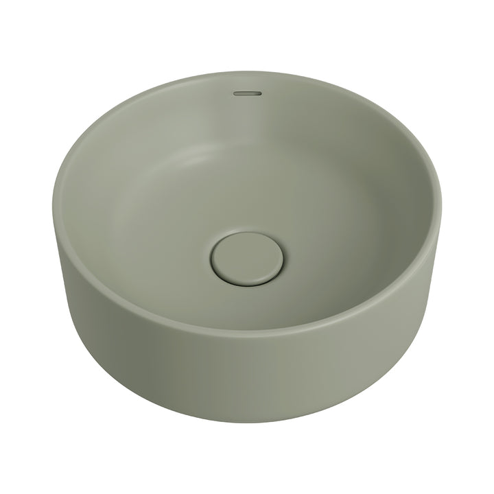Reba Luxe Above Counter Basin, Matte Olive – Pilbara Bathroom Warehouse Perth and regional Western Australia
