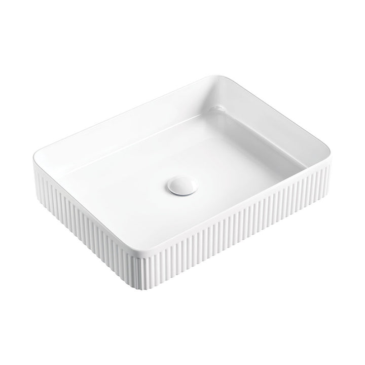 Eleanor Rectangular Above Counter Fluted Basin – Pilbara Bathroom Warehouse Perth and regional Western Australia