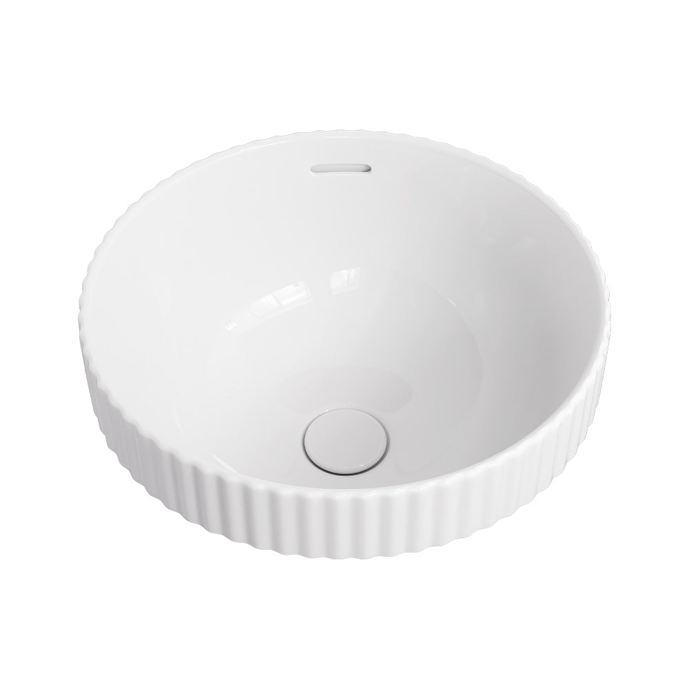 Eleanor Round Semi-Inset Basin, Gloss White – Pilbara Bathroom Warehouse Perth and regional Western Australia