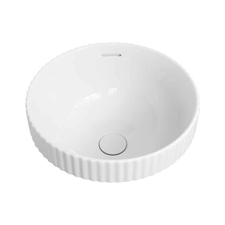 Eleanor Round Semi-Inset Basin, Gloss White – Pilbara Bathroom Warehouse Perth and regional Western Australia