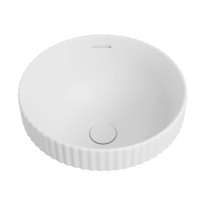 Eleanor Round Semi-Inset Basin, Matte White – Pilbara Bathroom Warehouse Perth and regional Western Australia