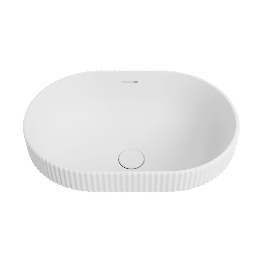 Eleanor Oval Semi-Inset Basin, Matte White – Pilbara Bathroom Warehouse Perth and regional Western Australia