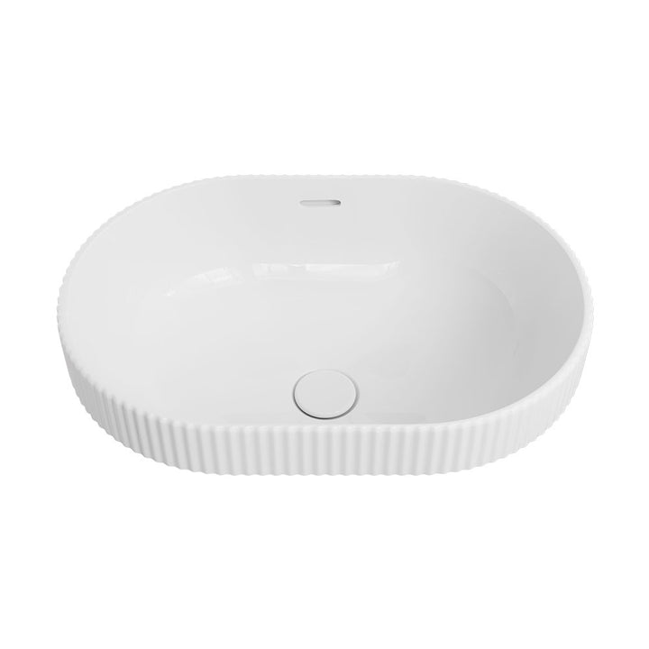 Eleanor Oval Semi-Inset Basin, Gloss White – Pilbara Bathroom Warehouse Perth and regional Western Australia