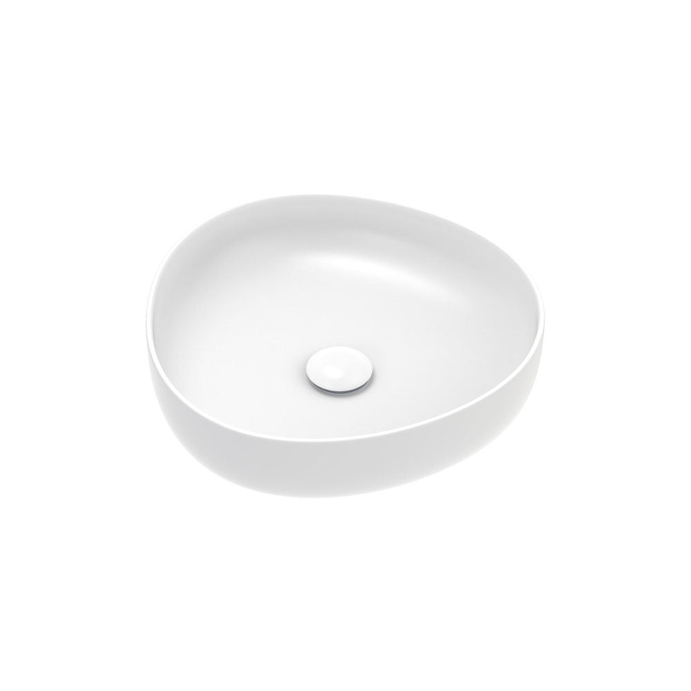Pebble Small Above Counter Basin, Matte White – Pilbara Bathroom Warehouse Perth and regional Western Australia