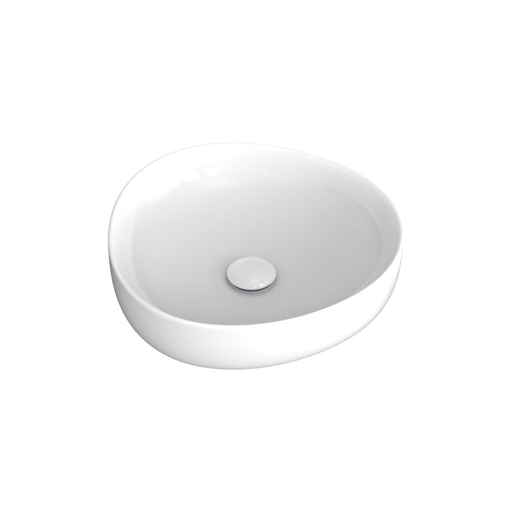 Pebble Small Above Counter Basin, Gloss White – Pilbara Bathroom Warehouse Perth and regional Western Australia