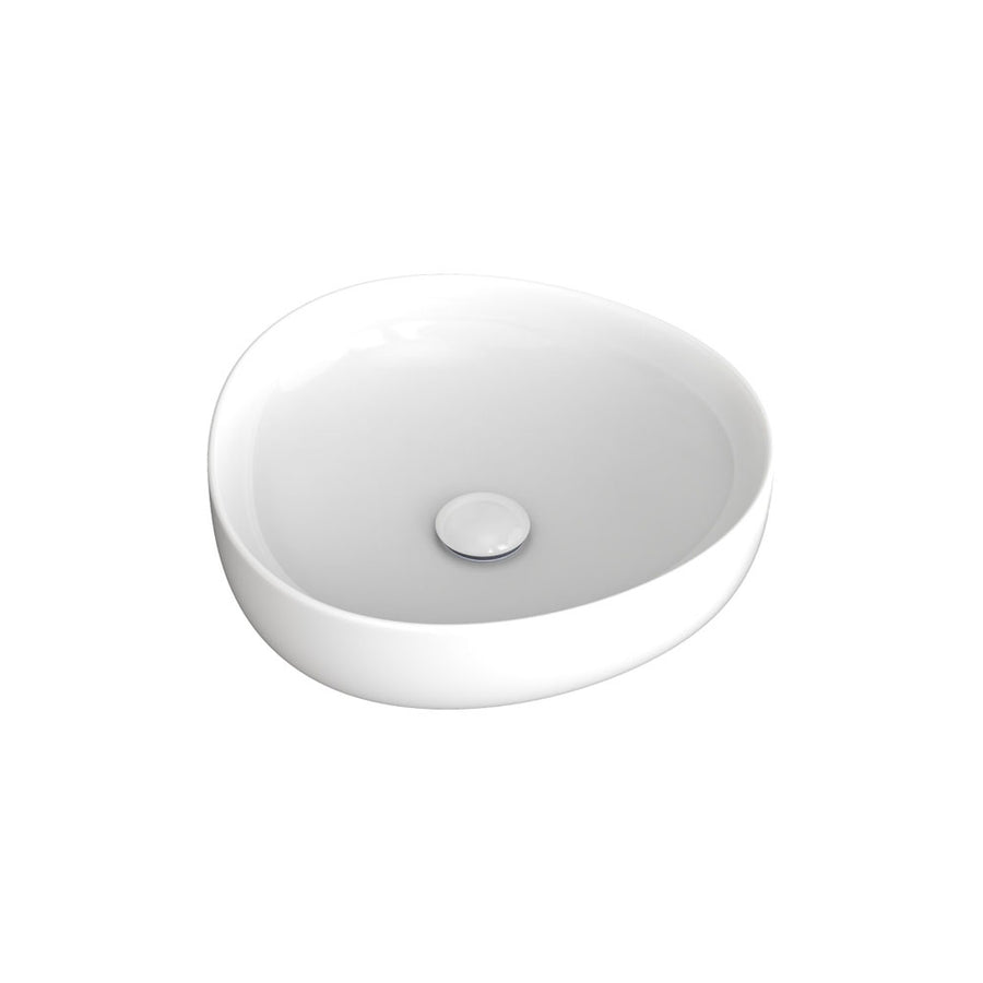 Pebble Small Above Counter Basin, Gloss White – Pilbara Bathroom Warehouse Perth and regional Western Australia