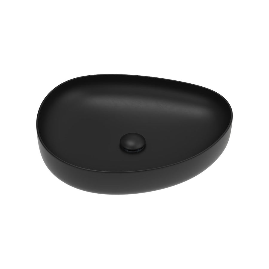 Pebble Medium Above Counter Basin, Matte Black – Pilbara Bathroom Warehouse Perth and regional Western Australia