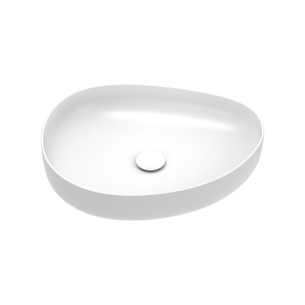 Pebble Medium Above Counter Basin, Matte White – Pilbara Bathroom Warehouse Perth and regional Western Australia
