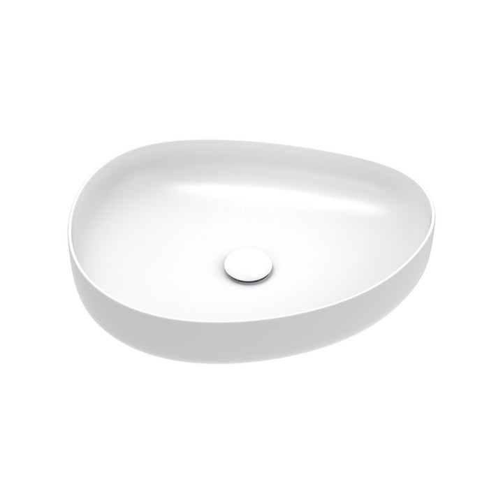 Pebble Medium Above Counter Basin, Matte White – Pilbara Bathroom Warehouse Perth and regional Western Australia