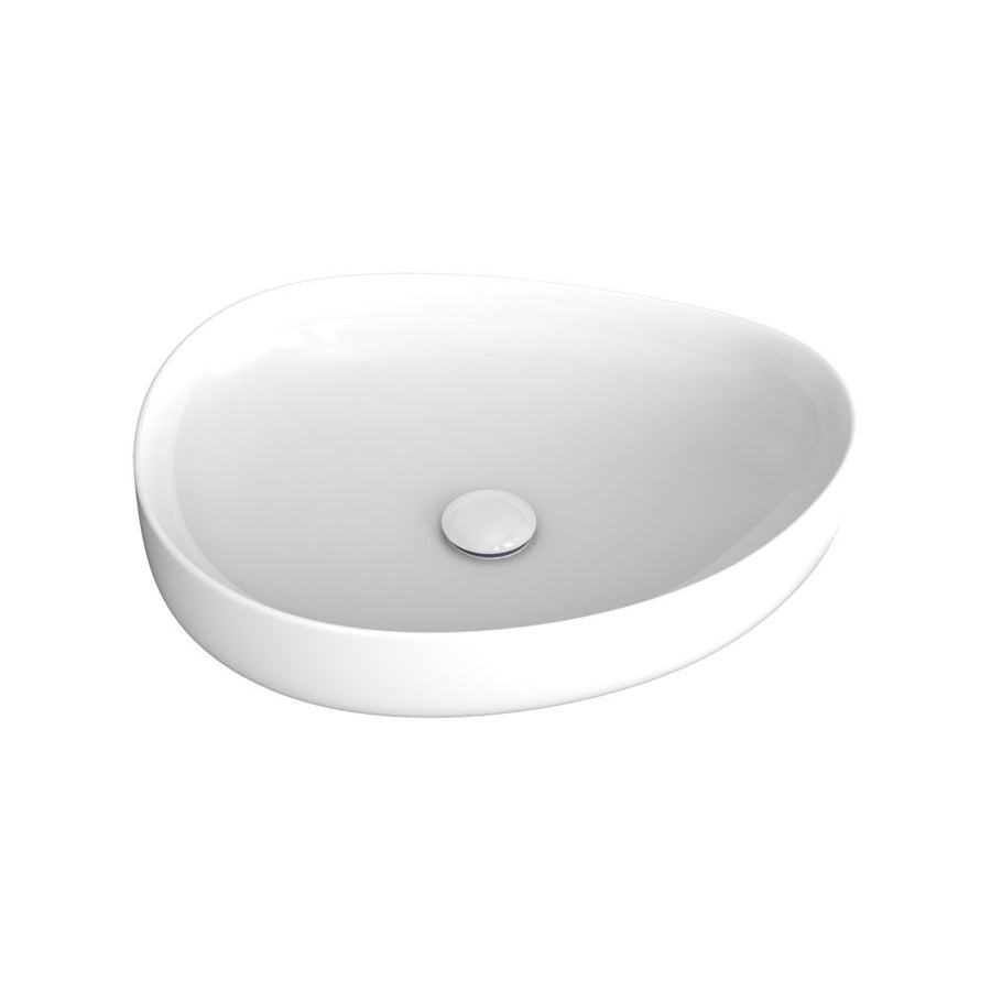 Pebble Medium Above Counter Basin, Gloss White – Pilbara Bathroom Warehouse Perth and regional Western Australia
