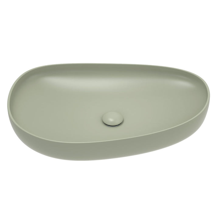Pebble Large Above Counter Basin, Matte Olive – Pilbara Bathroom Warehouse Perth and regional Western Australia
