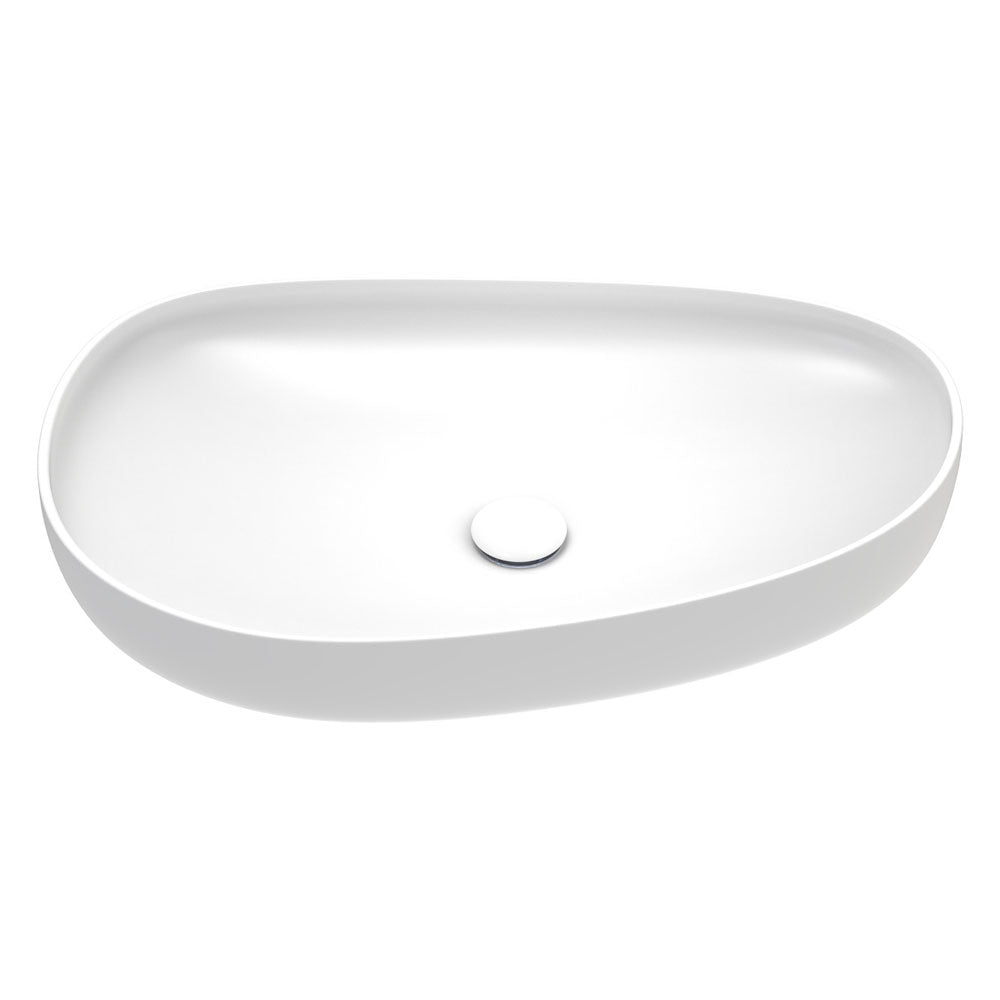 Pebble Large Above Counter Basin, Matte White – Pilbara Bathroom Warehouse Perth and regional Western Australia