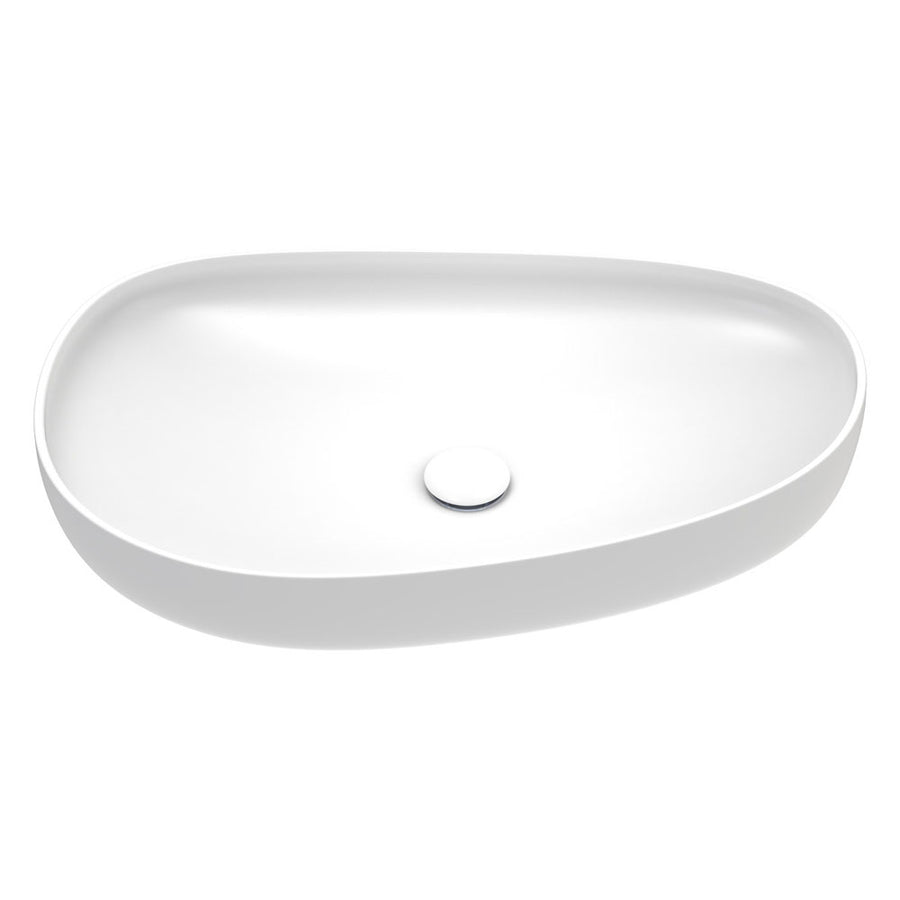 Pebble Large Above Counter Basin, Matte White – Pilbara Bathroom Warehouse Perth and regional Western Australia