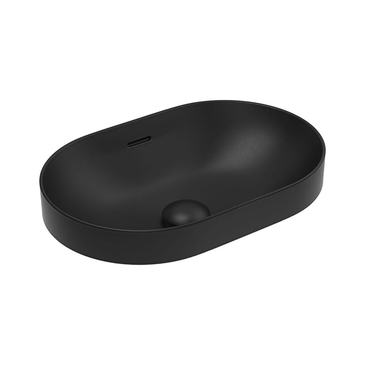 Aluca Pill Semi-Inset Basin, Matte Black – Pilbara Bathroom Warehouse Perth and regional Western Australia