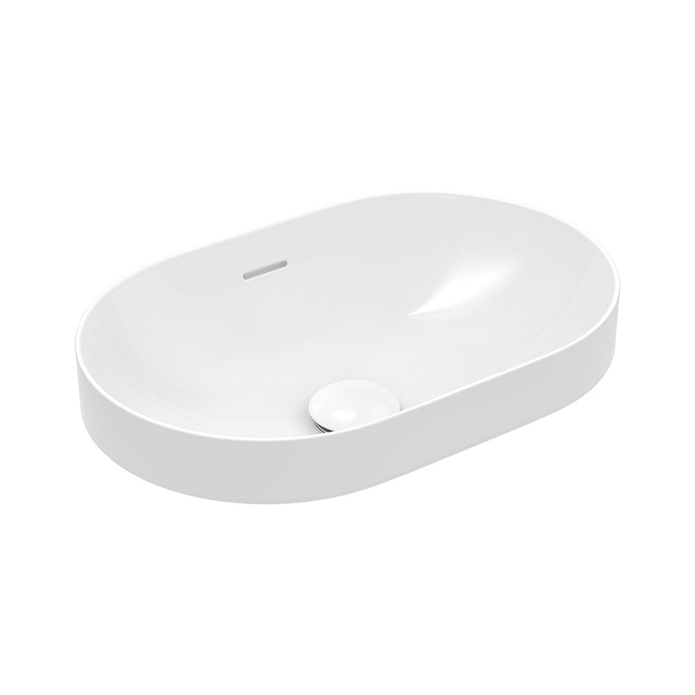 Aluca Pill Semi-Inset Basin, Gloss White – Pilbara Bathroom Warehouse Perth and regional Western Australia