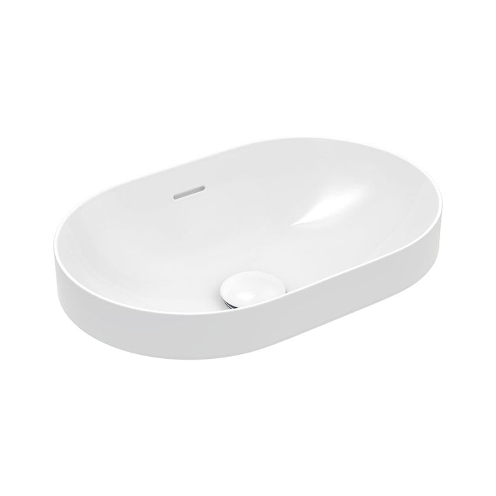 Aluca Pill Semi-Inset Basin, Gloss White – Pilbara Bathroom Warehouse Perth and regional Western Australia