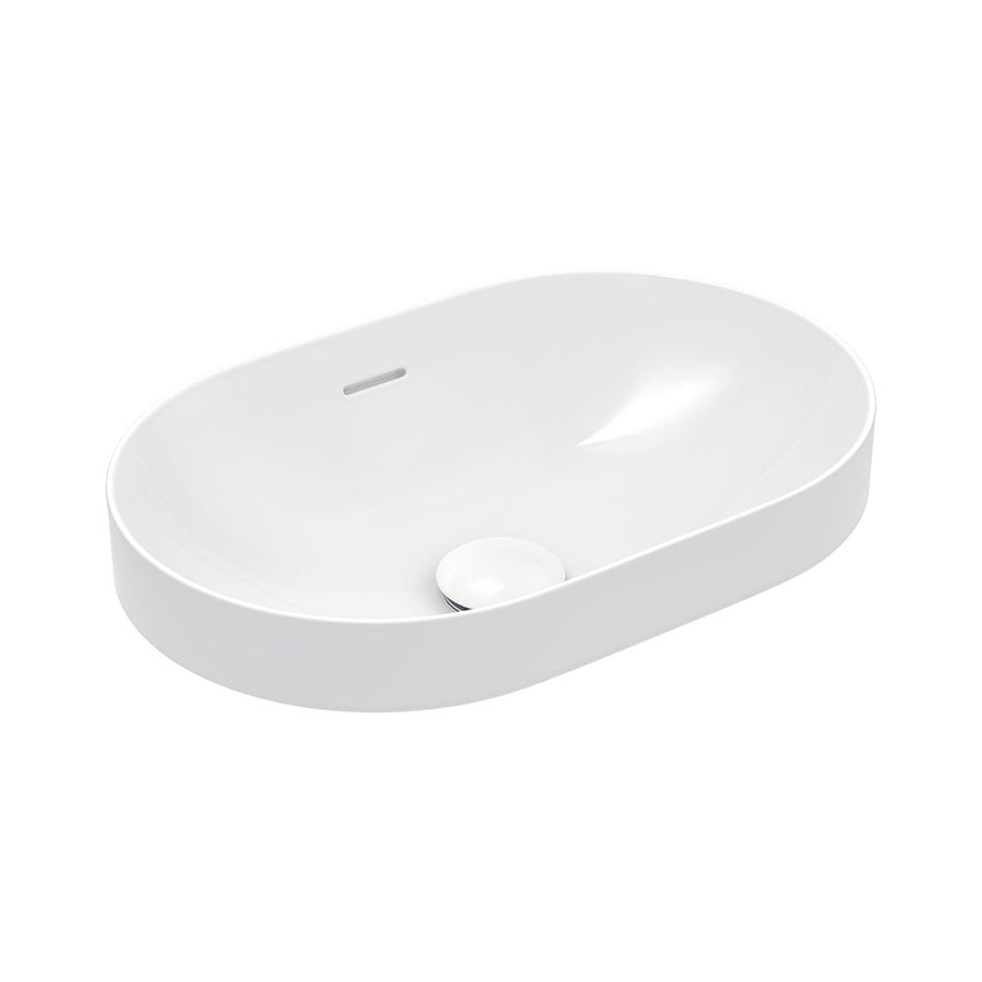 Aluca Pill Semi-Inset Basin, Gloss White – Pilbara Bathroom Warehouse Perth and regional Western Australia