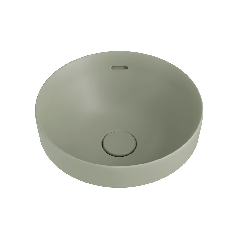 Aluca Round Semi-Inset Basin Matte Olive – Natural Toned Bathroom Basin – Pilbara Bathroom Warehouse Perth and regional Western Australia