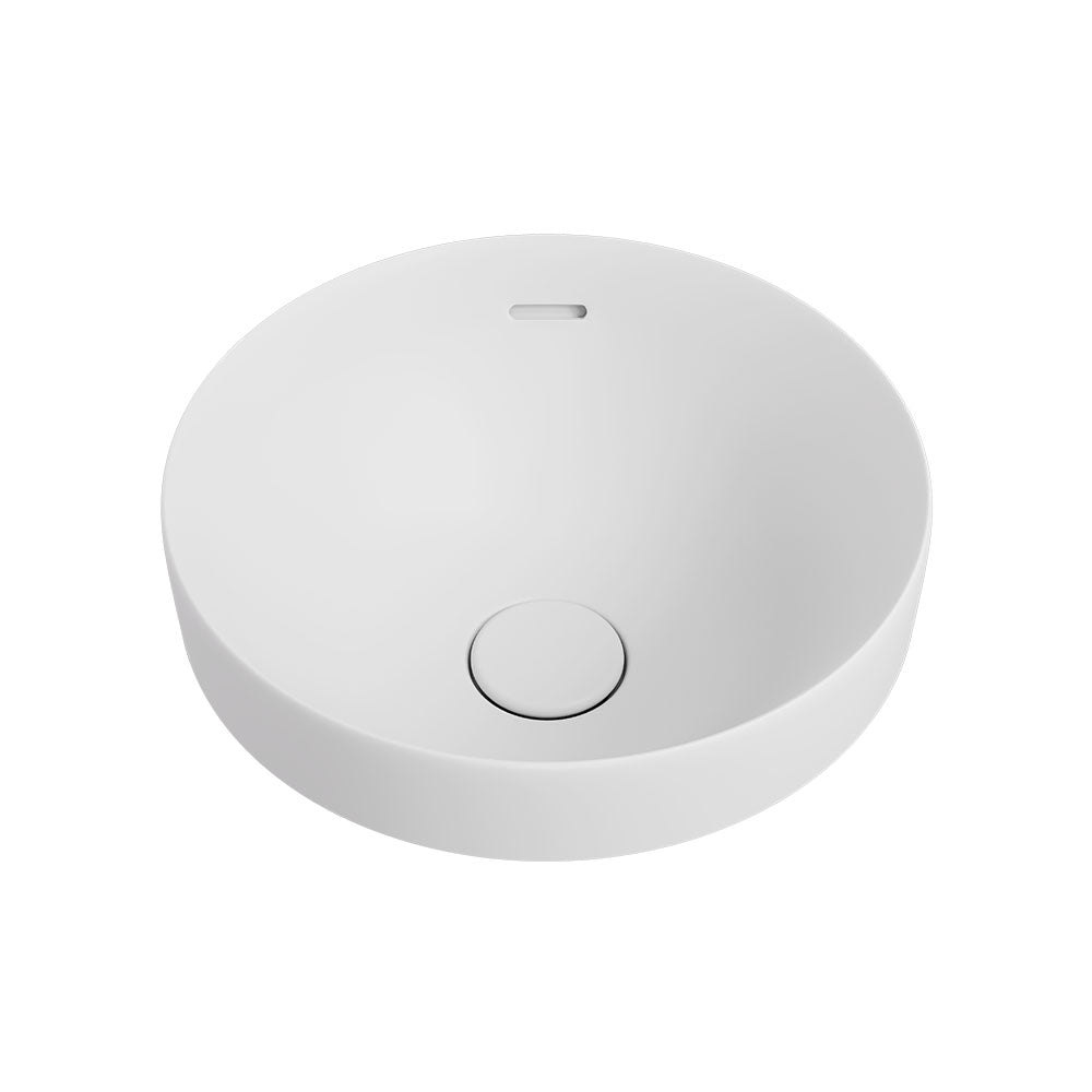 Aluca Round Semi-Inset Basin Matte White – Sleek Minimalist Basin – Pilbara Bathroom Warehouse Perth and regional Western Australia