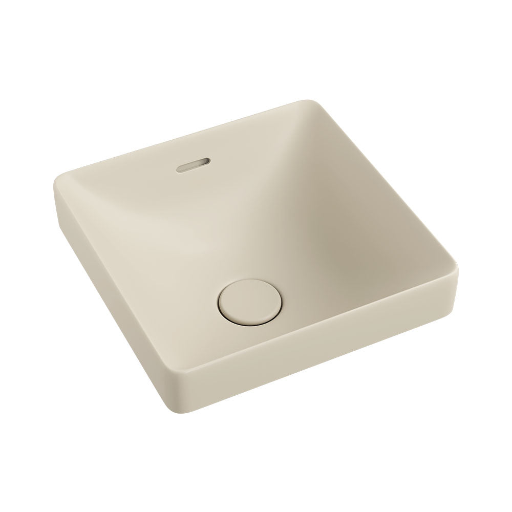Aluca Square Semi-Inset Basin Matte Khaki – Earth Tone Designer Basin – Pilbara Bathroom Warehouse Perth and regional Western Australia