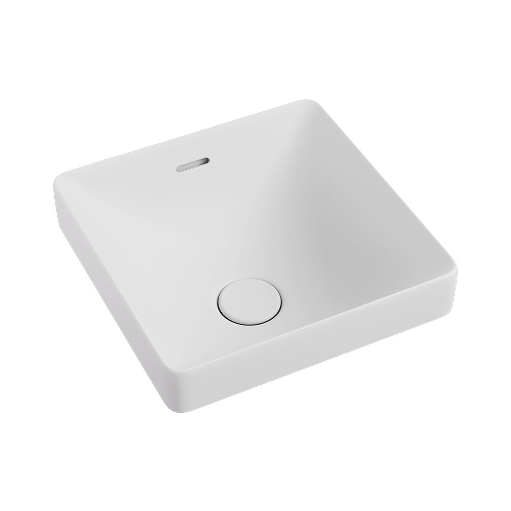 Aluca Square Semi-Inset Basin Matte White – Clean and Contemporary Basin – Pilbara Bathroom Warehouse Perth and regional Western Australia