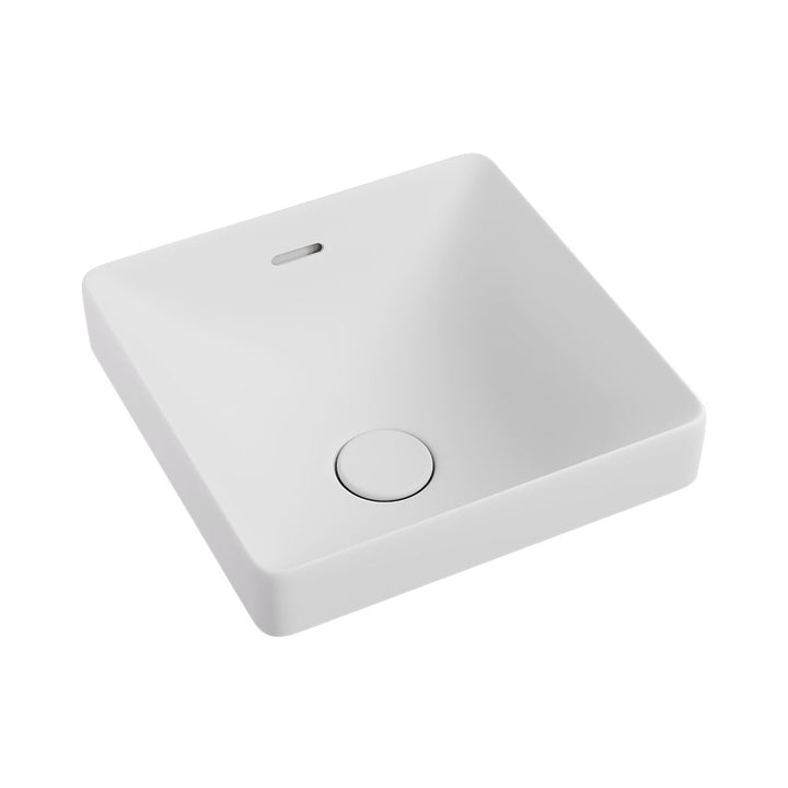 Aluca Square Semi-Inset Basin Matte White – Clean and Contemporary Basin – Pilbara Bathroom Warehouse Perth and regional Western Australia