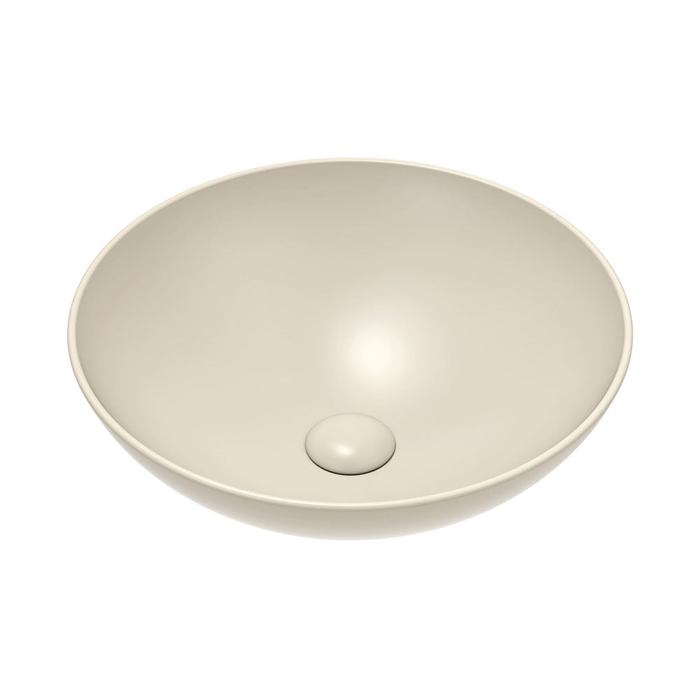Aluca Above Counter Basin Matte Khaki – Modern Organic Basin Finish – Pilbara Bathroom Warehouse Perth and regional Western Australia
