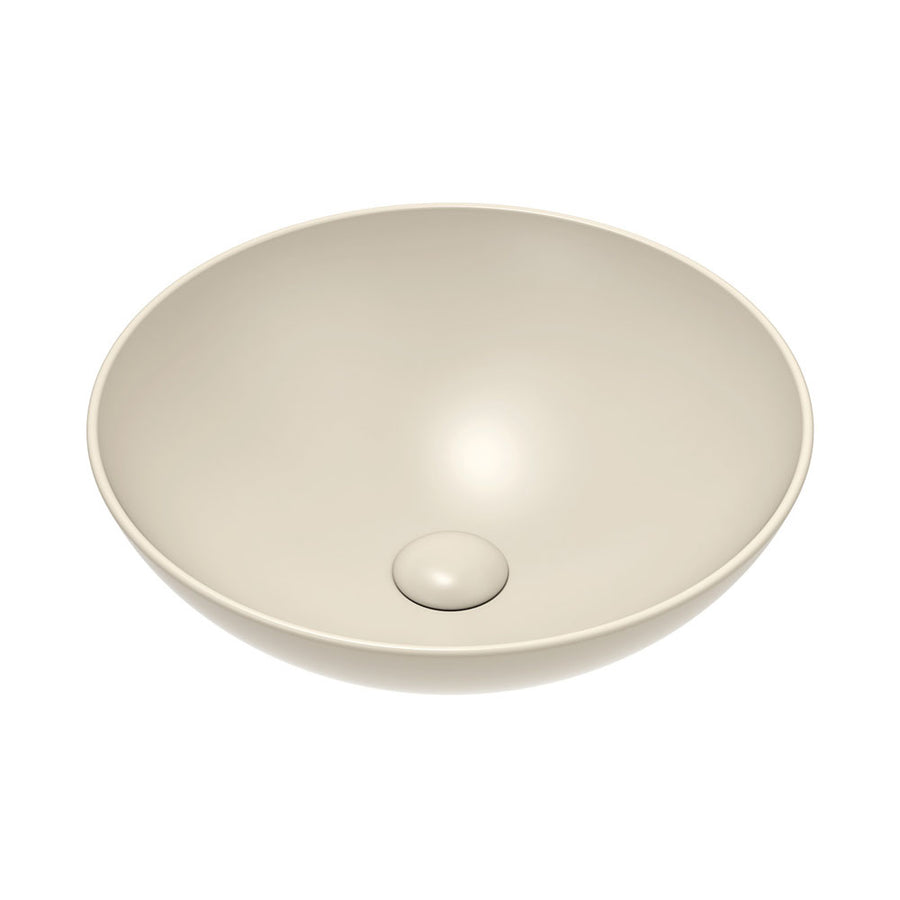 Aluca Above Counter Basin Matte Khaki – Modern Organic Basin Finish – Pilbara Bathroom Warehouse Perth and regional Western Australia